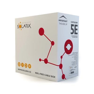 SOLARIX kabel, CAT5E, FTP LSOH, drát, 305m, box