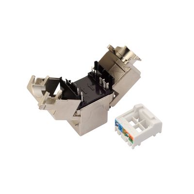 SOLARIX keystone 10G, CAT6A, STP, RJ45, černý, samořezný