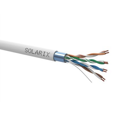 SOLARIX kabel licna, CAT5E, FTP PVC, šedý, 305m, box
