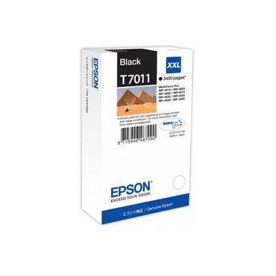 Epson T7011 XXL Black, až 3400 stran, pro série WP4000/4500 (WP-4015,WP-4025,WP-4515,WP-4525,WP-4535,WP-4545) - originální