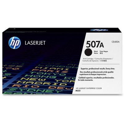 HP 507A Black Toner (5500 stran) pro LJE 500 M551, CE400A - originální