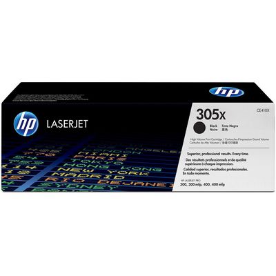 HP 305X Black Toner (4000 stran) pro LJP 300/400 M475, CE410X - originální