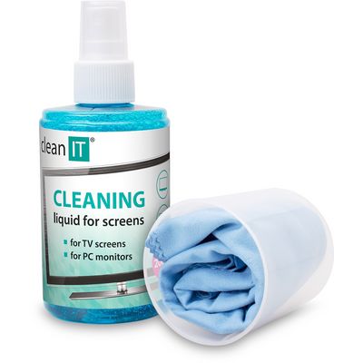 Clean IT čistící roztok na obrazovky s utěrkou ve víčku, 200ml