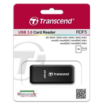 Transcend USB 3.0 čtečka RDF5 černá