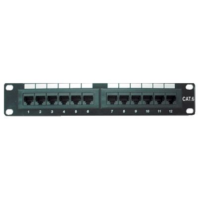 DATACOM Patch panel 10 UTP 12 port CAT6 DUAL 1U BK