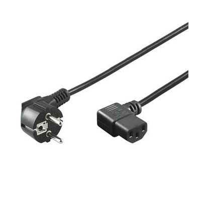 PremiumCord Kabel síťový 230V k počítači 5m, IEC konektor do úhlu 90°