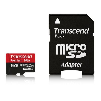 Transcend microSDHC 16GB Class10 UHS-I Premium + adaptér