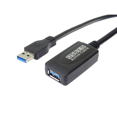 PremiumCord USB 3.2 repeater a prodlužovací kabel A/M-A/F 5m