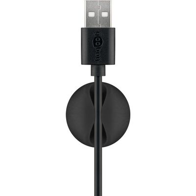goobay držák na kabel na stůl 5ks - černá barva