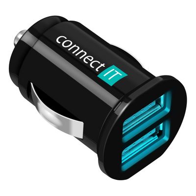 Connect IT InCarz CI-176 USB auto adaptér 2xUSB 2.1A a 1A
