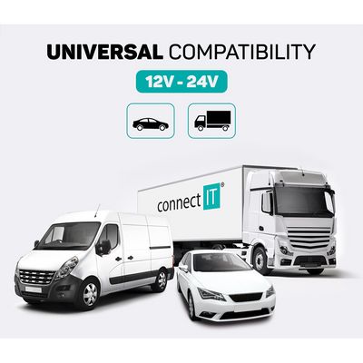 Connect IT InCarz CI-176 USB auto adaptér 2xUSB 2.1A a 1A
