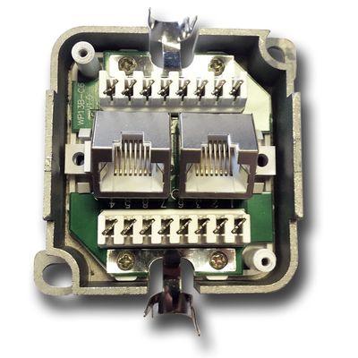 DATACOM Datová zásuvka STP CAT6 2xRJ45 na omítku 45st. bílá