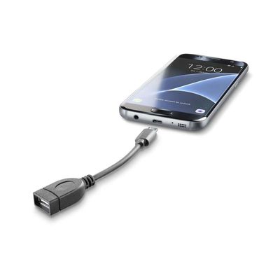 PremiumCord USB redukce kabel USB-A/female - microUSB/male 20cm OTG