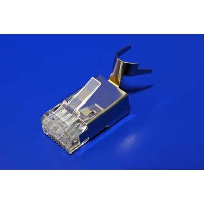 PremiumCord Konektor RJ 45 stíněný, Cat6, na silný drát AWG23, skládaný