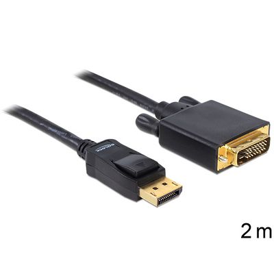 Delock kabel DisplayPort (samec) na DVI 24+1 (samec), 2m (82591)