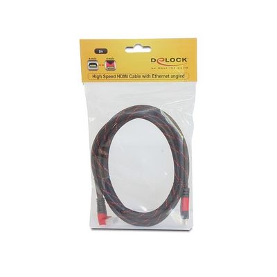 Delock HDMI 1.4 kabel A/A samec/samec pravoúhlý, 2m (82686)