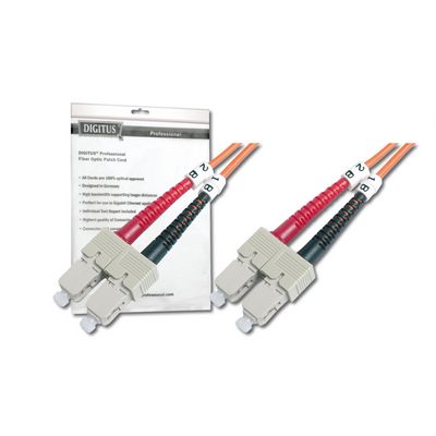 DIGITUS Fiber Optic Patch Cord, SC to SCMultimode 50/125 µ, Duplex Length 1m