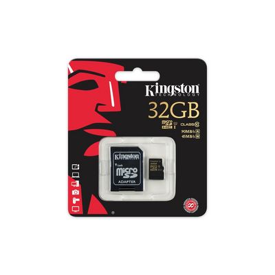 Kingston SDCA10/32GB Ultimate Micro SDHC class 10, 90MB/s, UHS-1, dozivotni zaruka + SD adaptér