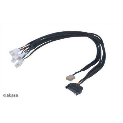 AKASA kabel FLEXA FP5S, pro připojení 5 PWM ventilátorů , 45cm