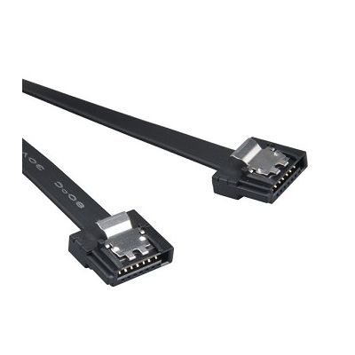 AKASA kabel SATA 3.0, super tenký, se skrytým zámkem,30cm, černý