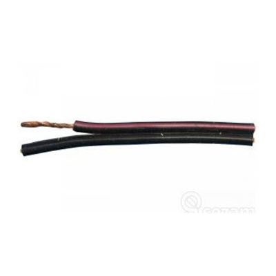 PremiumCord Nestíněná dvojlinka 2x0.35mm černá/červenočerná 1m
