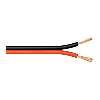 PremiumCord Nestíněná dvojlinka 2x0.50mm černá/červená 1m