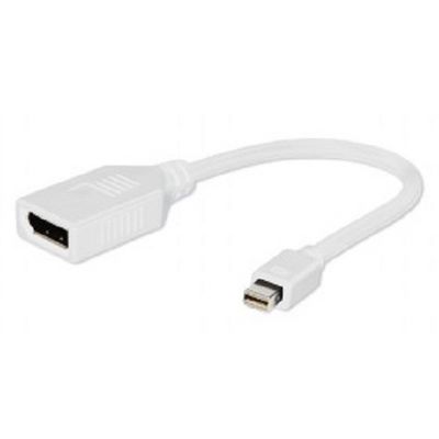 Gembird miniDisplayPort (M) na DisplayPort (F), bílá