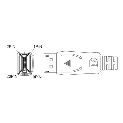 PremiumCord DisplayPort prodlužovací kabel M/F 2m