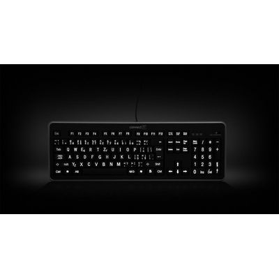Connect IT LED bíle podsvícená klávesnice s VELKÝM fontem, USB