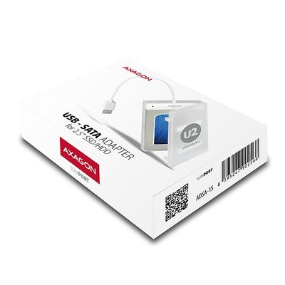 AXAGON ADSA-1S SLIMport box, bílý