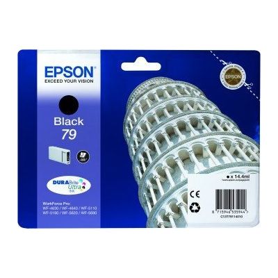 Epson T7911 Black, 14ml, pro série WF-5110DW,WF-5190DW,WF-5620DWF,WF-5690DWF - originální