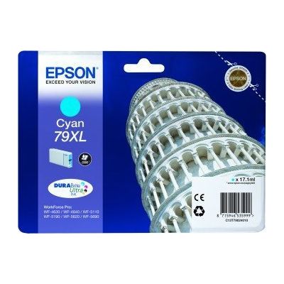 Epson T7902 XL Cyan, 17ml, pro série WF-5110DW,WF-5190DW,WF-5620DWF,WF-5690DWF - originální