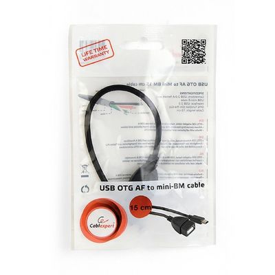 Gembird Cablexpert kabel USB OTG AF na mini-BM, 0,15m
