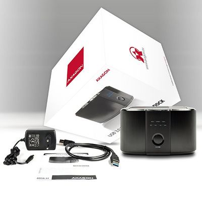 AXAGON ADSA-ST dual HDD CLONE dock, černý