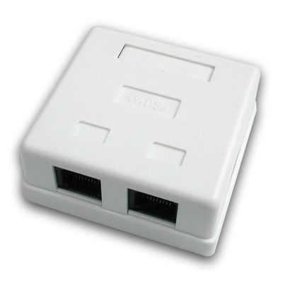 DATACOM Datová zásuvka UTP CAT5E 2xRJ45 na omítku bílá
