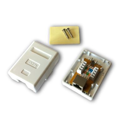 DATACOM Datová zásuvka STP CAT5E 1xRJ45 na omítku bílá