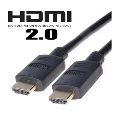 PremiumCord 4K HDMI 2.0b High Speed + Ethernet kabel, zlacené konektory, 1m