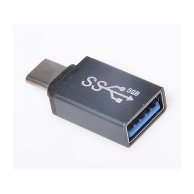PremiumCord Adaptér USB-C/male - USB3.0 A/female, kovově šedý, OTG