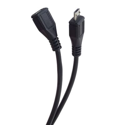 PremiumCord Kabel prodlužovací micro USB 2.0 male-female, černý 2m