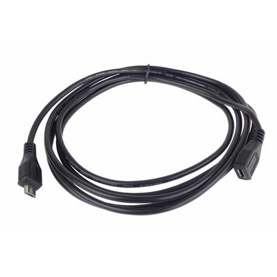 PremiumCord Kabel prodlužovací micro USB 2.0 male-female, černý 2m