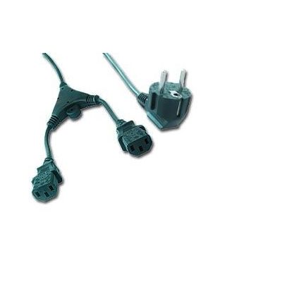 Gembird Cablexpert síťový kabel 230V, 2m napájecí rozdvojka Y