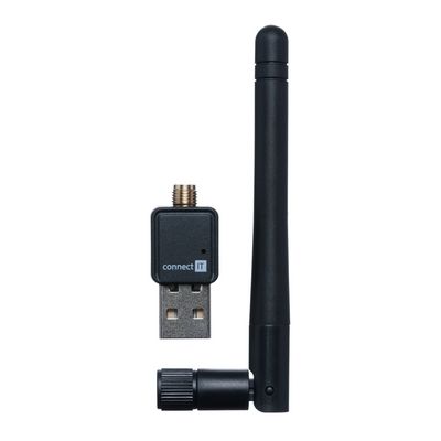 Connect IT WiFi USB-A adaptér s anténou, 300 Mbps