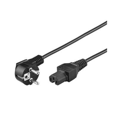 PremiumCord Kabel síťový 230V k počítači 2m IEC 320 C15 konektor s drážkou