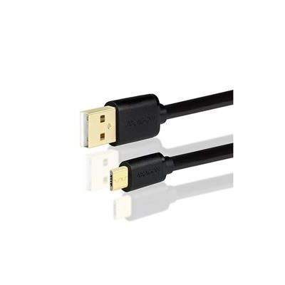 AXAGON BUMM-AM15QB, HQ kabel Micro USB - USB A, černý, 1.5m