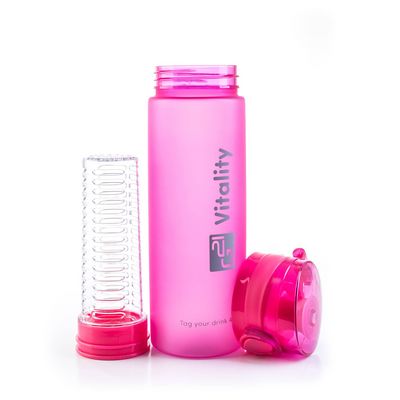 G21 Láhev na smoothie/juice, 600 ml, růžová-zmrzlá