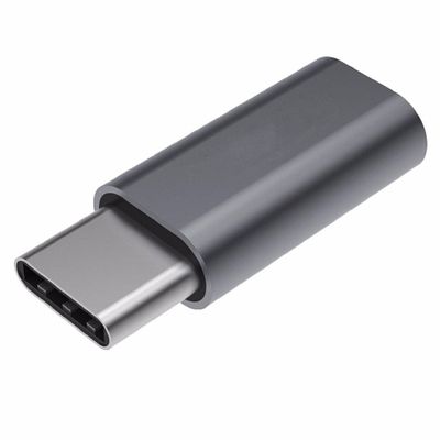 PremiumCord Adaptér USB-C/male - USB2.0 Micro-B/female, kovově šedý