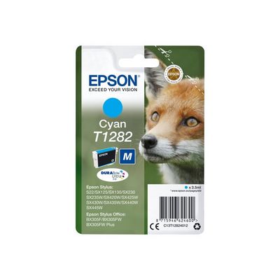 Epson T1282 Cyan 3,5ml pro Stylus S22/SX125/SX130/420W/425W, Stylus Office BX305F - originální