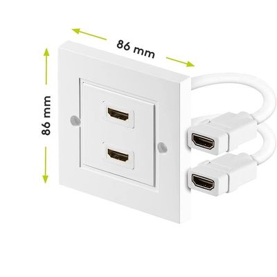 PremiumCord HDMI zásuvka v panelu 2x HDMI A - HDMI A Female/Female