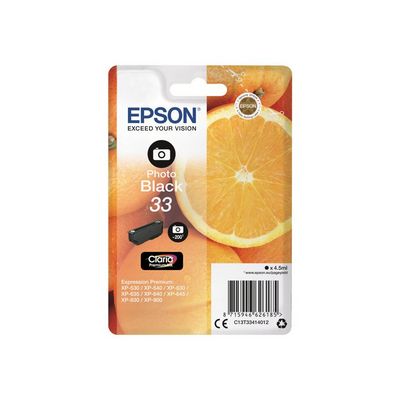 Epson Singlepack 33 Claria Ink T3341 foto černá - originální