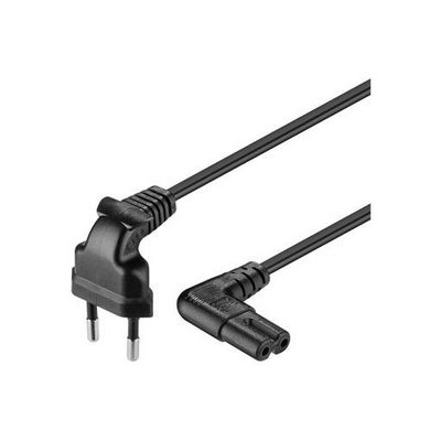 PremiumCord Kabel síťový 230V k magnetofonu se zahnutými konektory 2m